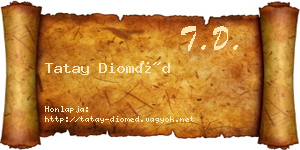 Tatay Dioméd névjegykártya